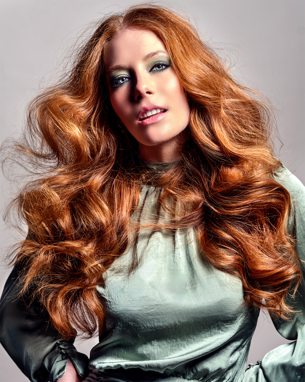 Curly Copper Long Hairstyle - Claire Morley & Stephen Chapman - BHA North Eastern Hairdresser of the Year 2026 Finalist Collection